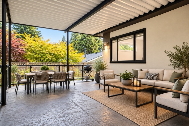 8617 Terrace Drive, covered patio
